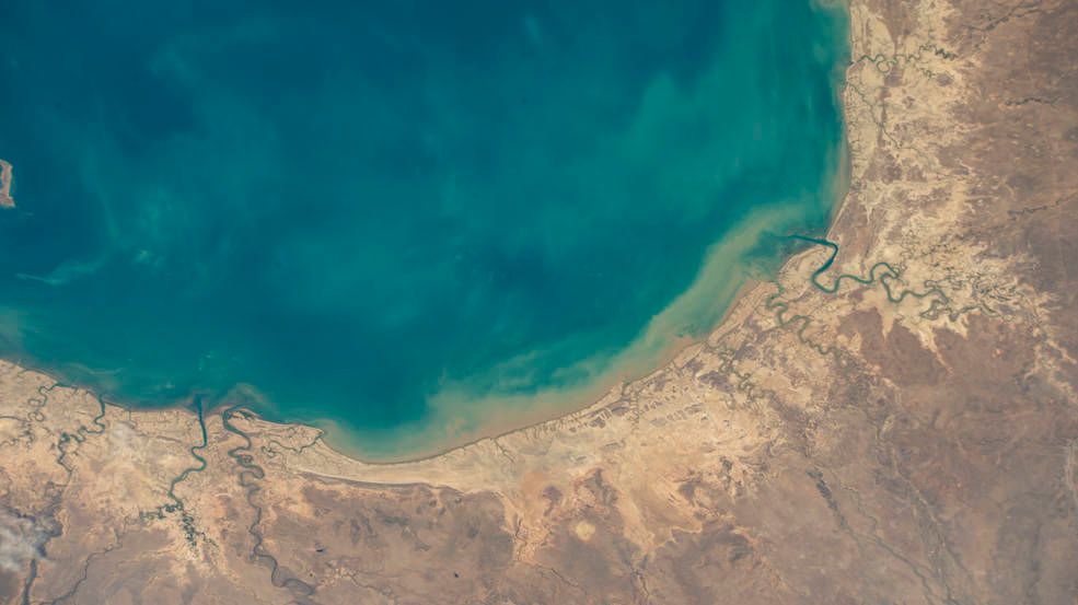 Image of an area of the Gulf of Carpentaria on Australia’s northern coast is shown from the International Space Station in September.