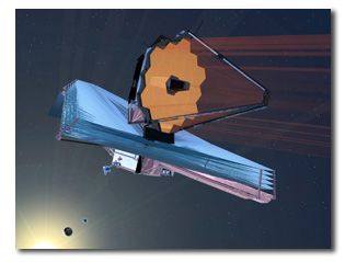 artist's conception of JWST in space
