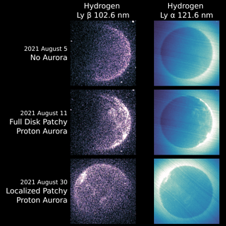 MAVEN and EMM Make First Observations of Patchy Proton Aurora at Mars