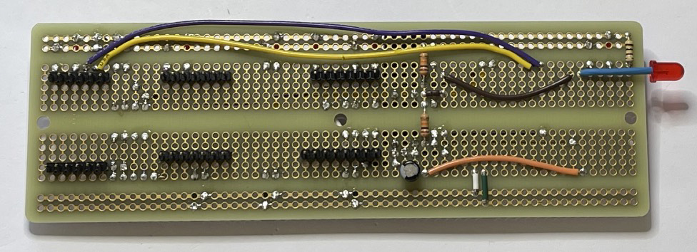 back of the wired board