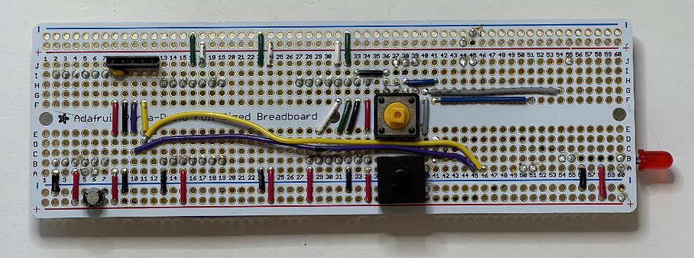 front of the wired board