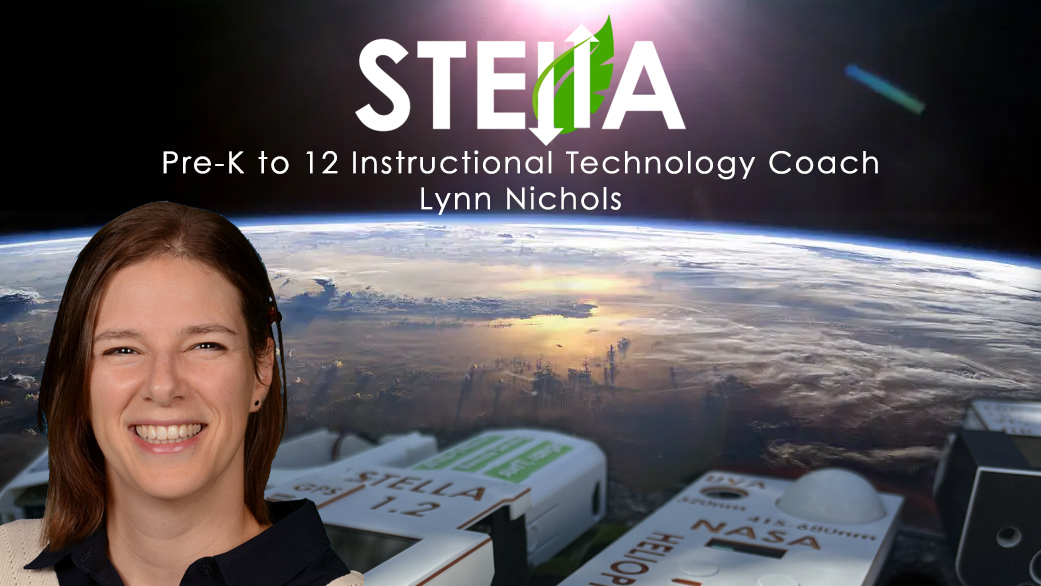 Lynn Nichols presenting her work with STELLA logo